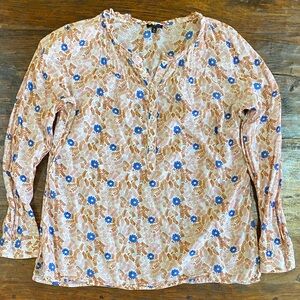 Talbots 100% cotton popover, M